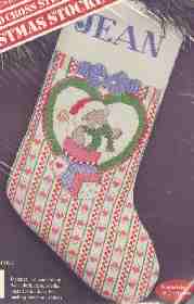 Banar Bear Hearts Stocking - Click Image to Close